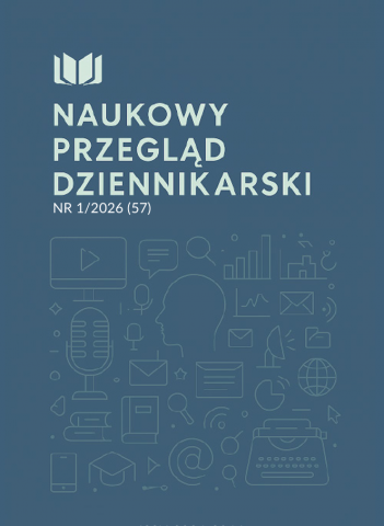 Naukowy Przegląd Dziennikarski, rok 2026, numer 1 - okładka